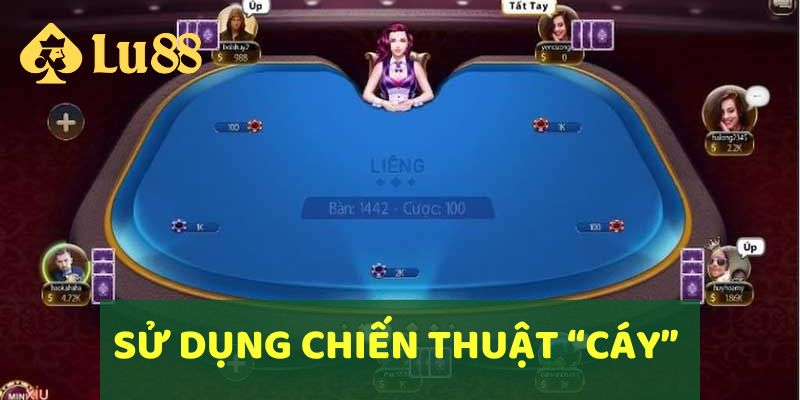 Sử dụng chiến thuật Cáy trong cách chơi bài Liêng